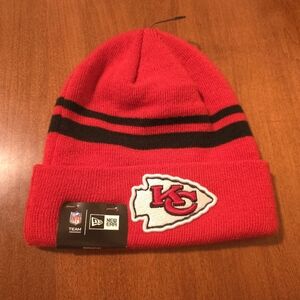 NFL × New Era Kansas City Chiefs Red & Black Snow/Ski Knit Beanie Hat